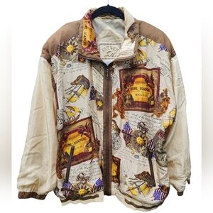 EAST WEST SILKS light windbreaker zip up jacket, size 1X